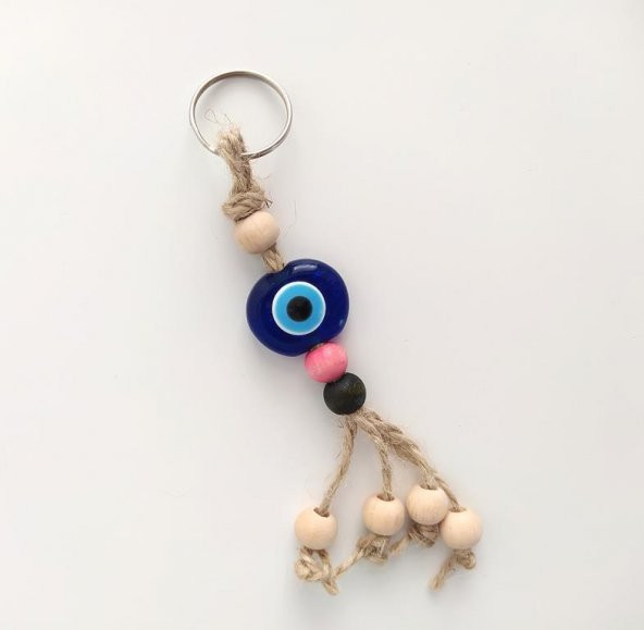 Anahtarlık Kötü Göz Nazar Kovucu Renkli Boncuklu Çanta Cüzdan Süsü 11871 - 2