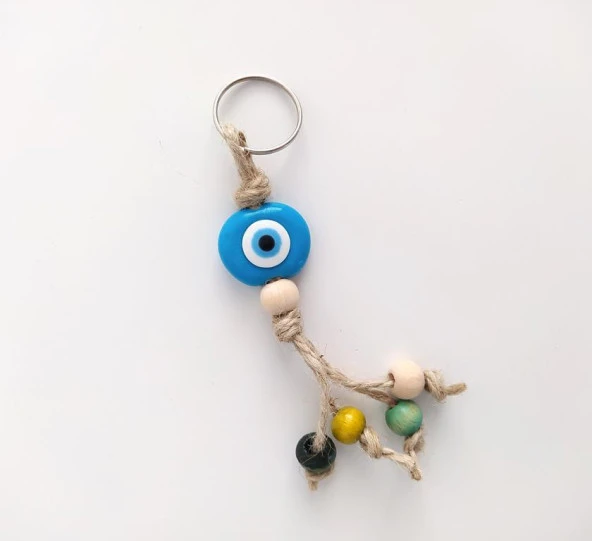 Anahtarlık Kötü Göz Nazar Kovucu Renkli Boncuklu Çanta Cüzdan Süsü - 2