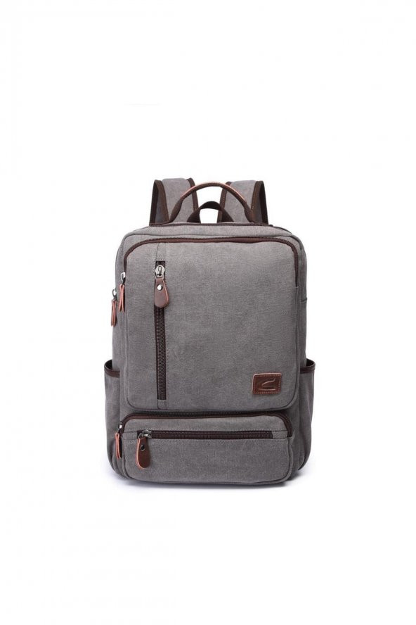 C Active Kanvas Kumaş Büyük Boy Sırt Çantası 1260 Gri