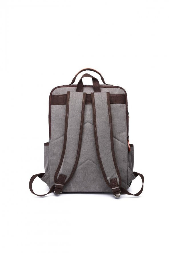C Active Kanvas Kumaş Büyük Boy Sırt Çantası 1260 Gri - 3