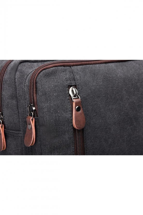 C Active Kanvas Kumaş Büyük Boy Sırt Çantası 1260 Gri - 8