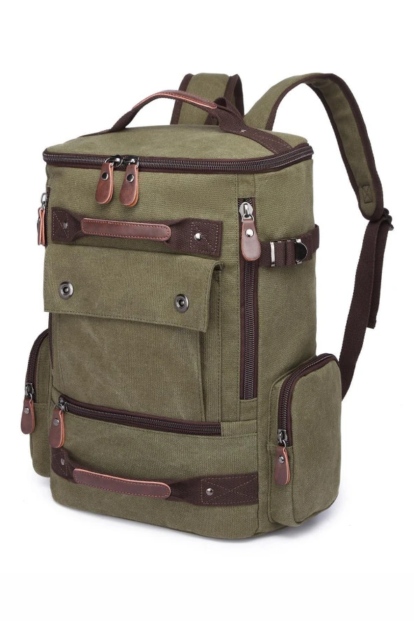 Ctvyb1258-0029 Koyu Yeşil Unısex Sırt Çantası - Resim 3