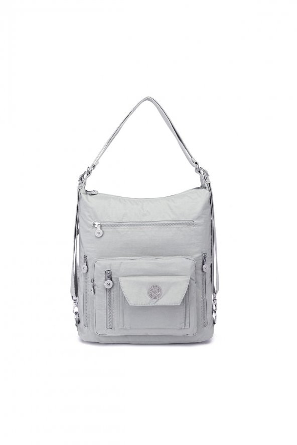Hem Sırt Hem Omuz Kadın Çantası 1205 A.gri - 3