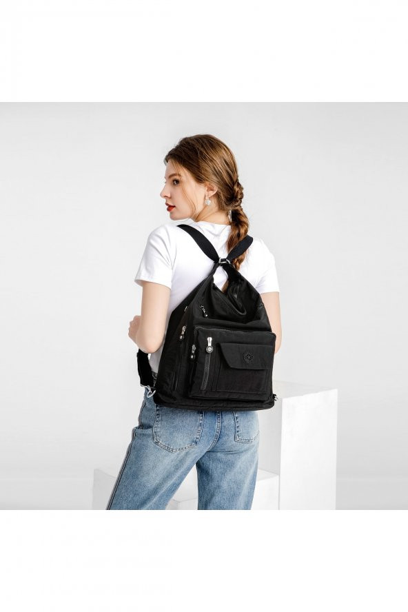 Hem Sırt Hem Omuz Kadın Çantası 1205 A.gri - 4