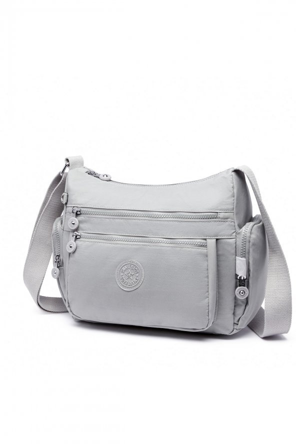 Kadın Postacı Çantası Krinkıl Kumaş 1115 A.gri - Resim 3