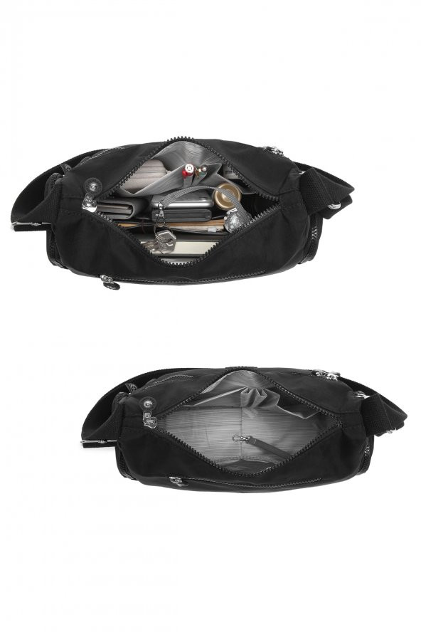 Kadın Postacı Çantası Krinkıl Kumaş 1115 A.gri - Resim 5