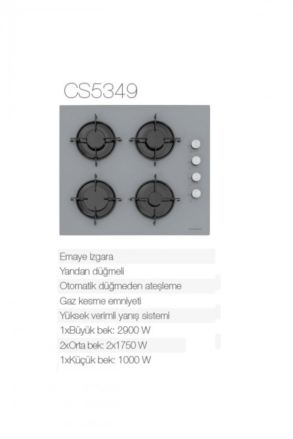 Silverline Gri Cam Ankastre Set 5 Yıl Garanti 3420 Classy 60 Gri+cs5349s01+bo6501s01 - 5