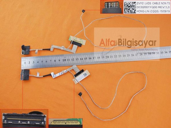 Lenovo Y50-70 Dc02001yq00  LCD LED DATA KABLO SIFIR LVDS CABLE EKRAN KABLOSU A++