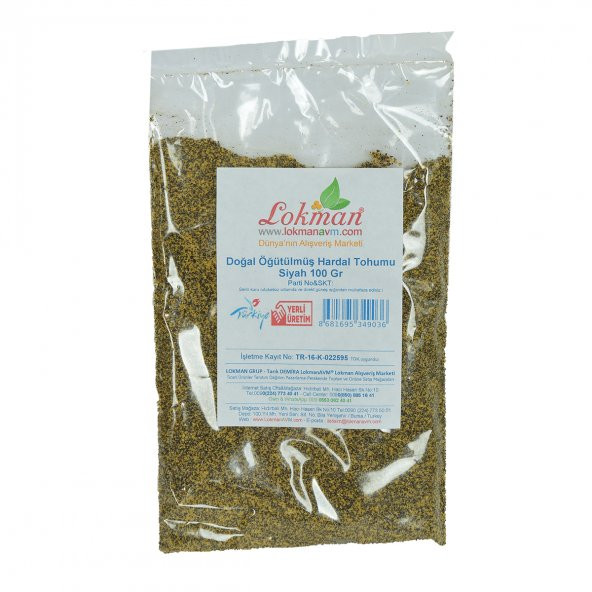 Hardal Tohumu Öğütülmüş Doğal Siyah 100 Gr Paket - 2