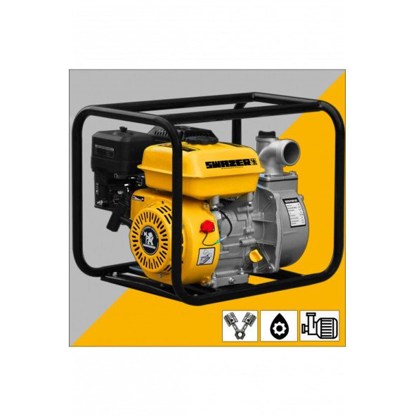 Swazer 4 Zamanlı Benzinli Su Motoru 2 inc 6 Hp 130cc - 3