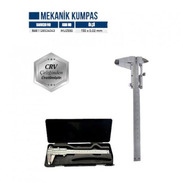 Bay-Tec Mekanik Kumpas 150 X 0.02 Mm Mu2550 - 3