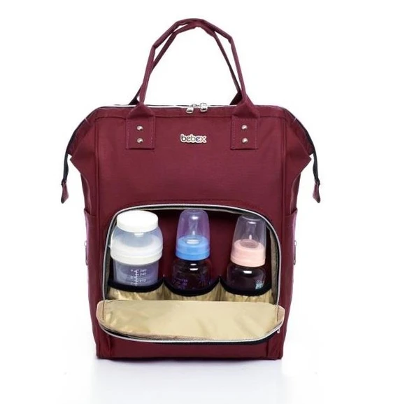Bebex Bag-Z Organizatör Anne Bebek Bakım Sırt Çantası Bordo - 2