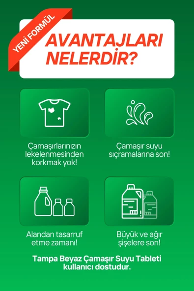TAMPA Çam Kokulu Çamaşır Suyu Tableti 160 gr - 4