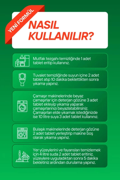 TAMPA Çam Kokulu Çamaşır Suyu Tableti -160 gr 3 ADET - 3
