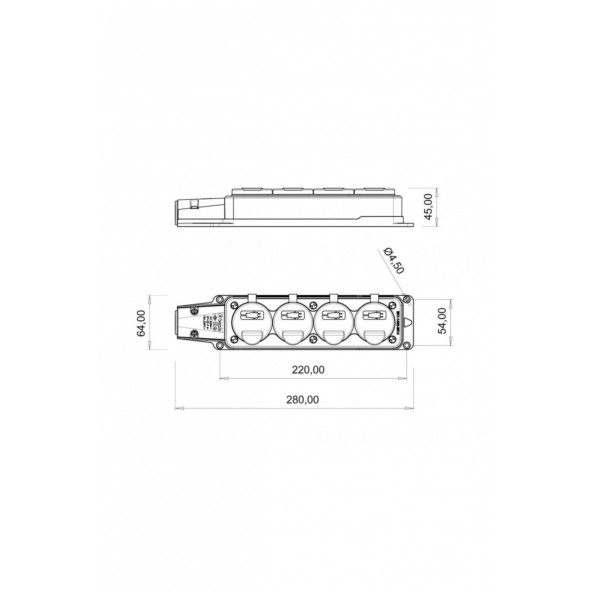 Bemis Kauçuk Dörtlü Grup Priz BK1-1402-3614-hzr - 2