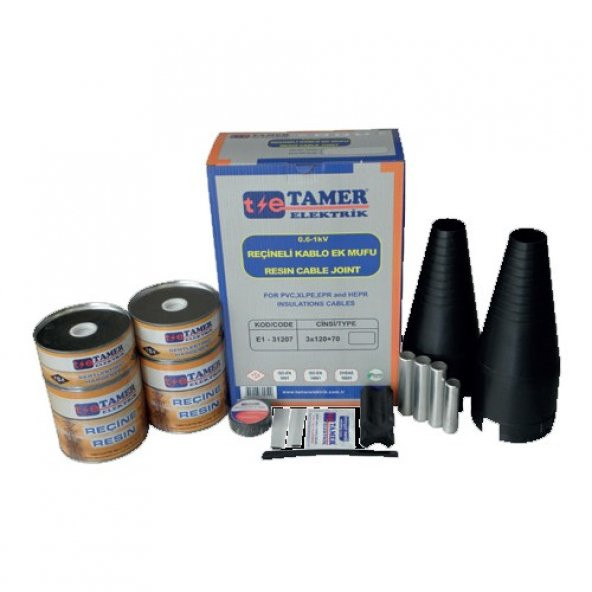 Tamer 3X120+70 mm Reçineli Kablo Ek Mufu ürün görseli