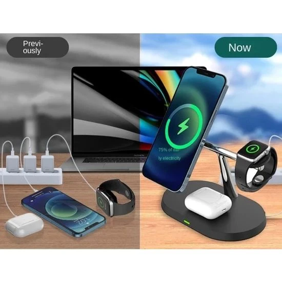 Daytona BWO4 Kablosuz 3'lü şarj standı,15W - Resim 3