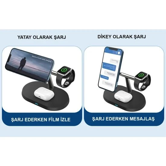 Daytona BWO4 Kablosuz 3'lü şarj standı,15W - Resim 4