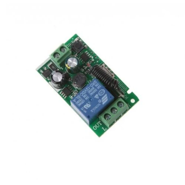RF Uzaktan Kumandalı Röle 220V 1 Kanal 10A RF Alıcı Verici Transmitter Receiver Dikdörtgen - 3