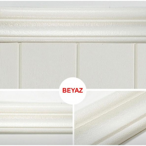 Renkli Duvarlar Yapışkanlı Duvar Çıtası Süpürgelik Çerçeve Kırık BEYAZ 8cm-117cm - 7