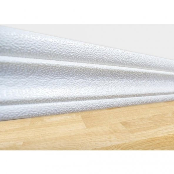 Renkli Duvarlar Yapışkanlı Duvar Çıtası Süpürgelik Çerçeve Kırık BEYAZ 8cm-117cm - 8