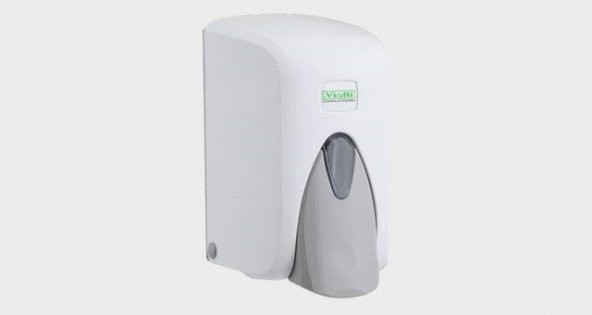 Vialli S5 Hazneli Sıvı Sabun Bulaşık Deterjan Şampuan Duş Jeli Dezenfektan Dispenseri 500 ml Beyaz - 4