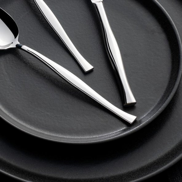 Nehir Zarif Sade 89 Parça Kutulu 12 Kişilik Çatal Kaşık Seti - 3