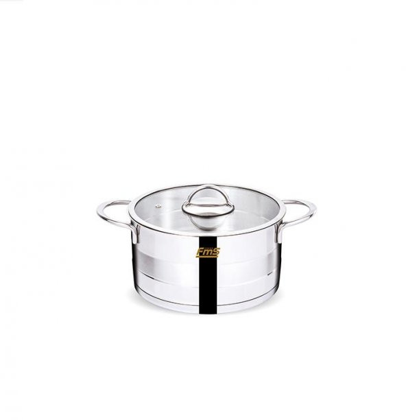 FMS Silindir 24 cm Derin Çelik Tencere
