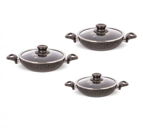 FMS G5001 6 Parça Granit Omlet Set Siyah