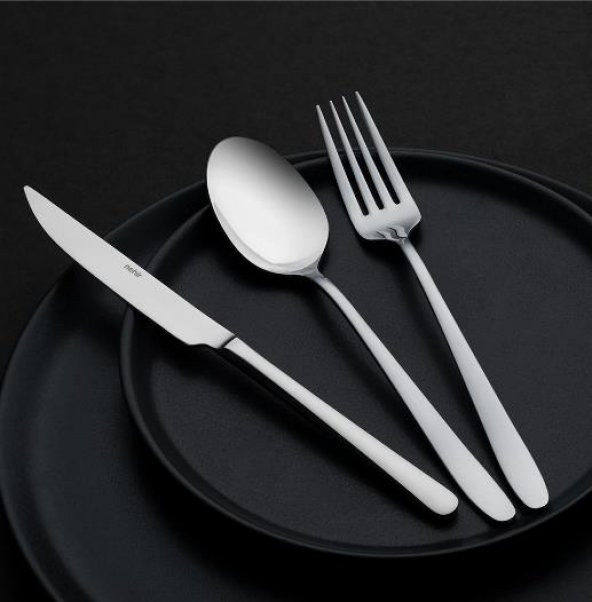 Nehir Sultan Sade 77 Parça 12 Kişilik Bıçaklı Çatal Kaşık Seti