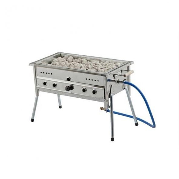 Gürsaç Tüplü Lav Taşlı Mangal Seti 35*50Cm BÜYÜK BOY - 2