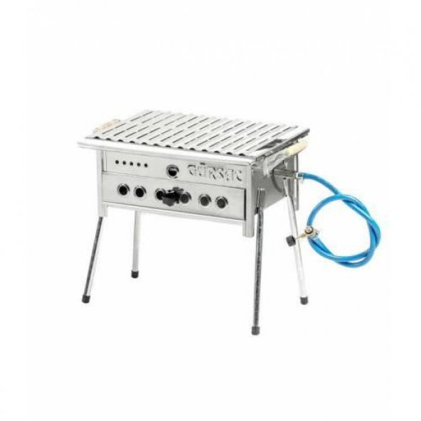Gürsaç Tüplü Lav Taşlı Mangal Seti 35*50Cm BÜYÜK BOY - 3