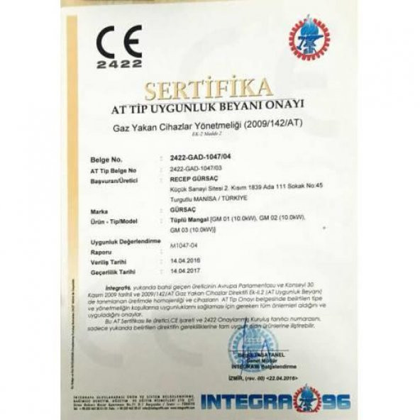 Gürsaç Tüplü Lav Taşlı Mangal Seti 35*50Cm BÜYÜK BOY - 5