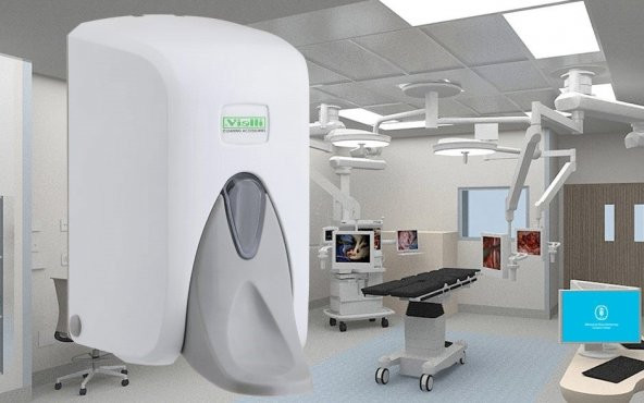 Vialli S5M Medikal Sıvı Sabun Bulaşık Deterjan Şampuan Duş Jeli Dezenfektan Dispenseri 500 ml Beyaz