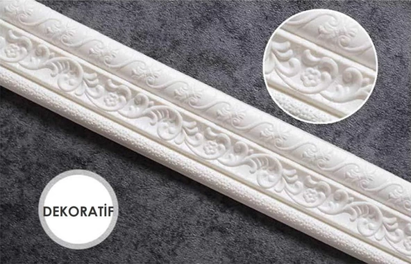 Renkli Duvarlar Kendinden Yapışkanlı Kenar Çıtası Süpürgelik Çerçeve Kemer 8x110cm - 3