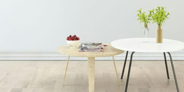 Renkli Duvarlar Beyaz 8x117 cm 4 Adet Kendinden Yapışkanlı Duvar Kağıdı Çıtası - 6