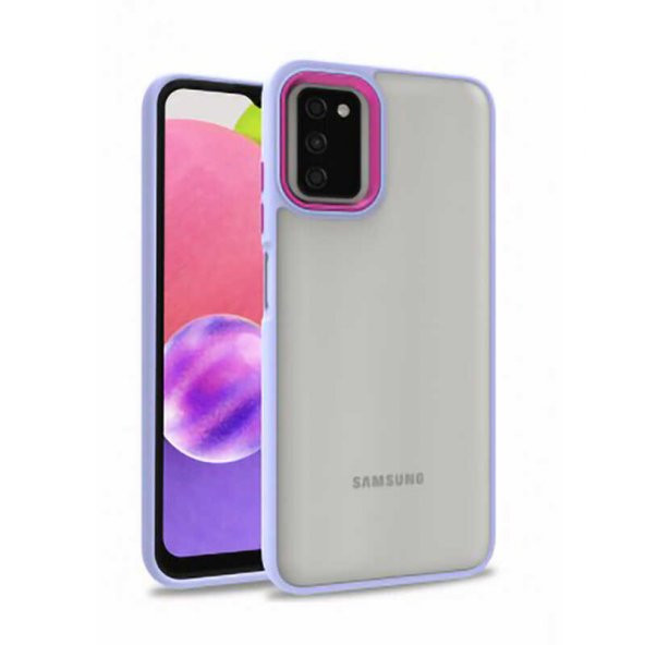 Galaxy A03S Kılıf Zore Flora Buton,Kenar Çevresi Renkli Kılıf - Resim 5
