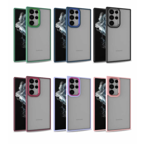 Galaxy S22 Ultra Kılıf Flora Buton,Kenar Çevresi Renkli Kılıf - Resim 9