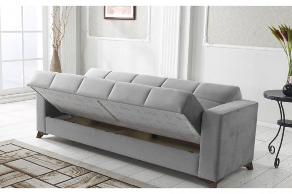 İpek Mobilya Hazal 3lü Kanepe ( Açık Gri ) - 2