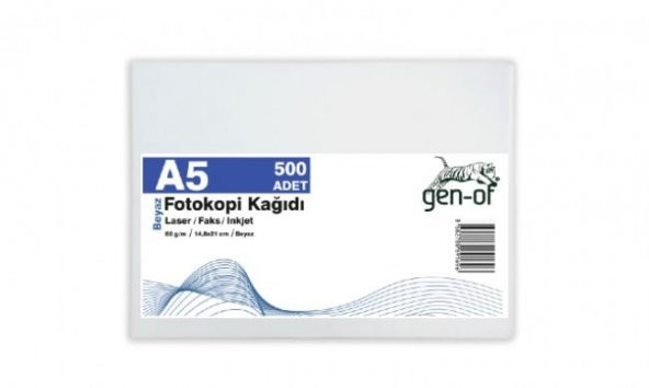 Gen-Of A5 80 g/m² 500 Ad. Beyaz Fotokopi Kağıdı (1 Paket) - 5