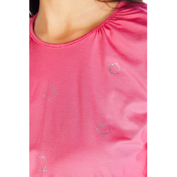 Solo Kadın Hotfix Viskoz-Lycra T-shirt A20A024-4 - 4