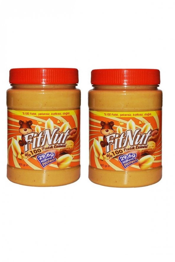 FitNut Sade Fıstık Ezmesi 800 gr X 2 adet 1600 gr