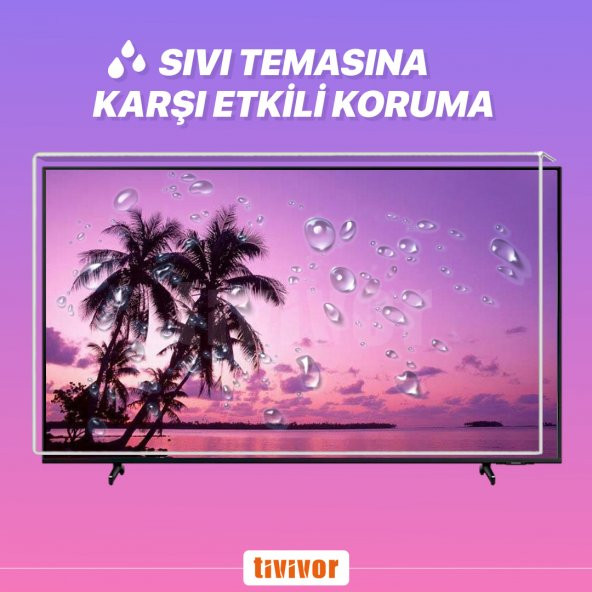 Tivivor Toshiba 49U7763DAT 49" inç (inch) 124 Ekran Tv Ekran Koruyucu - 5