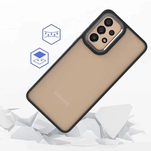 Galaxy A32 4G Kılıf Zore Flora Buton,Kenar Çevresi Renkli Kılıf - Resim 8