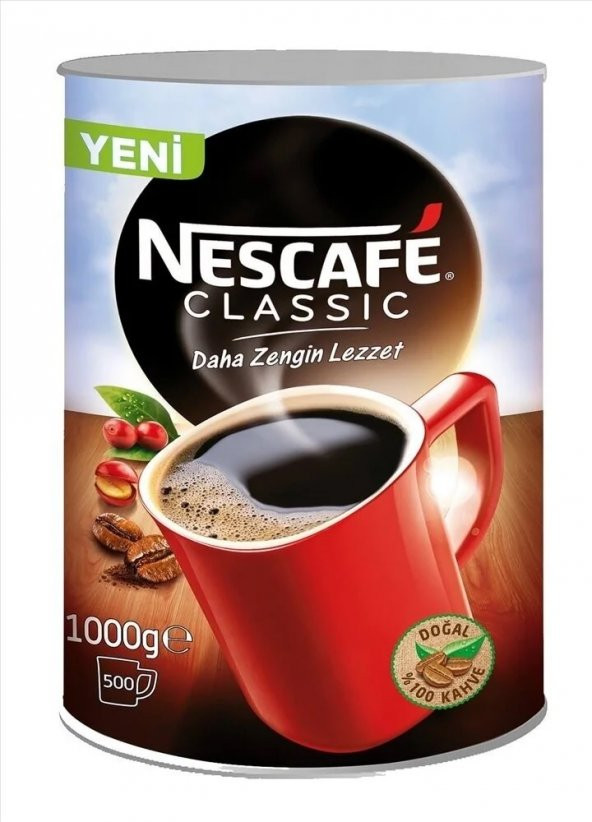 Nescafe Classic 1000 Gr Kahve Teneke Kutu - 1