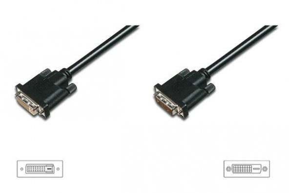 Digitus AK-320202-030-S 3 Mt DVI-D to DVI-D 24+1 Erkek-Dişi UL Dual Link Görüntü Kablosu
