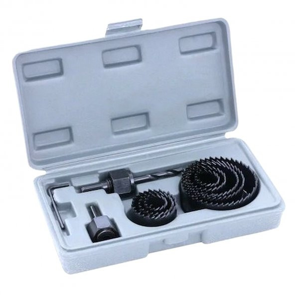 11 Parça Ahşap Buat Açma Panç Seti Takımı Ahşap Alçıpan Kartonpiyer Delme Panç Seti