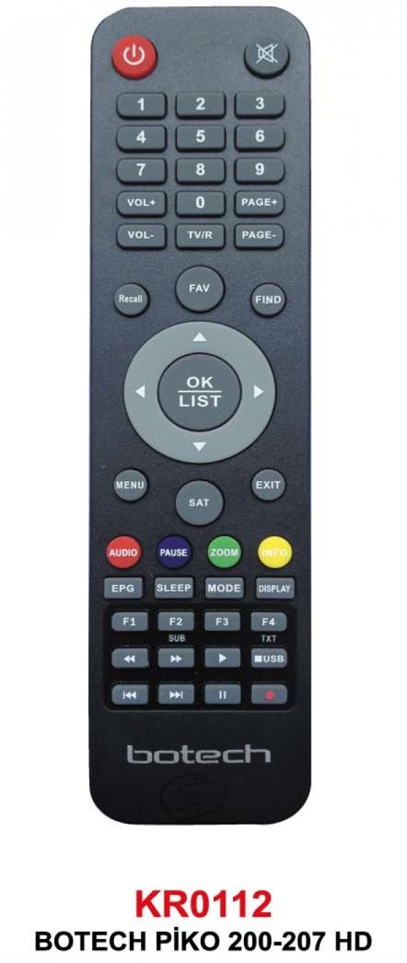 Swat BOTECH PİKO 200-207 HD UYDU KUMANDA (ORJINAL KALIP) KR0112 - 1