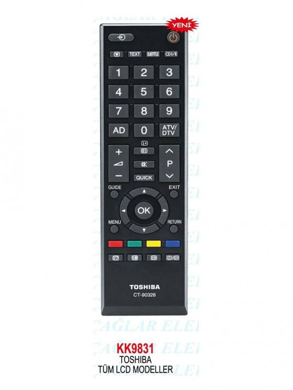 Swat TOSHIBA RM-L890 LED TV KUMANDA KK9831