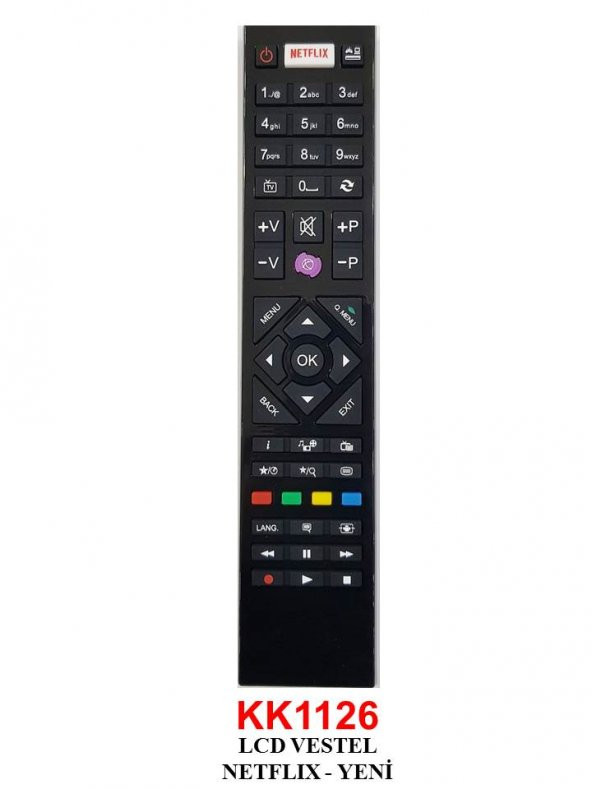 Swat VESTEL REGAL UYDULU NETFLIX Lİ LED TV KUMANDA KK1126